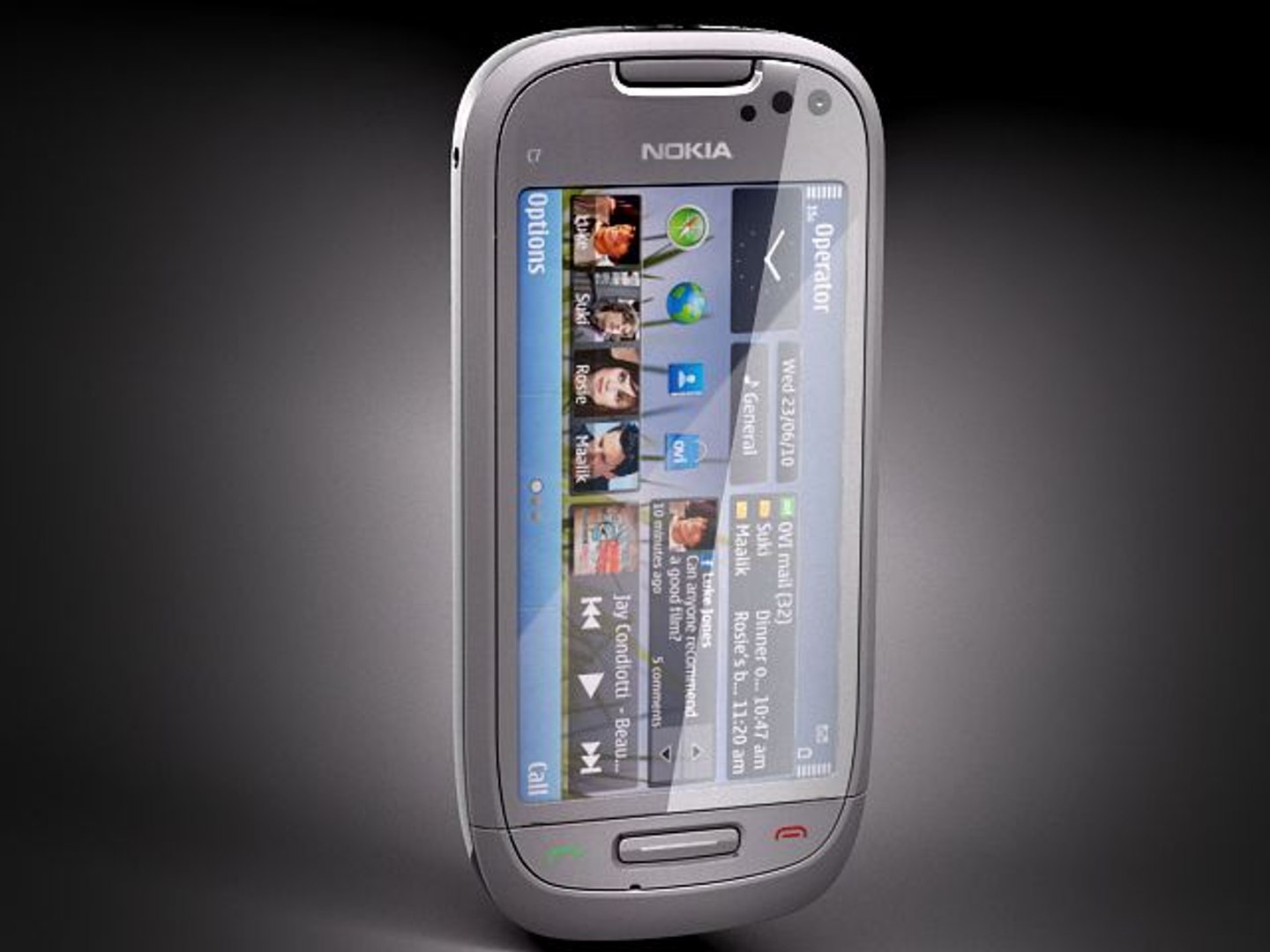 nokia c7 cell phone 3d model