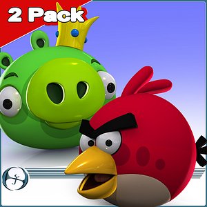 2Pack: Angry Birds (Pig King & Red)