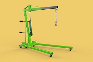 ENGINE CRANE HOIST LIFTING STAND FOLDABLE MOBILE HYDRAULIC JACK 3D model