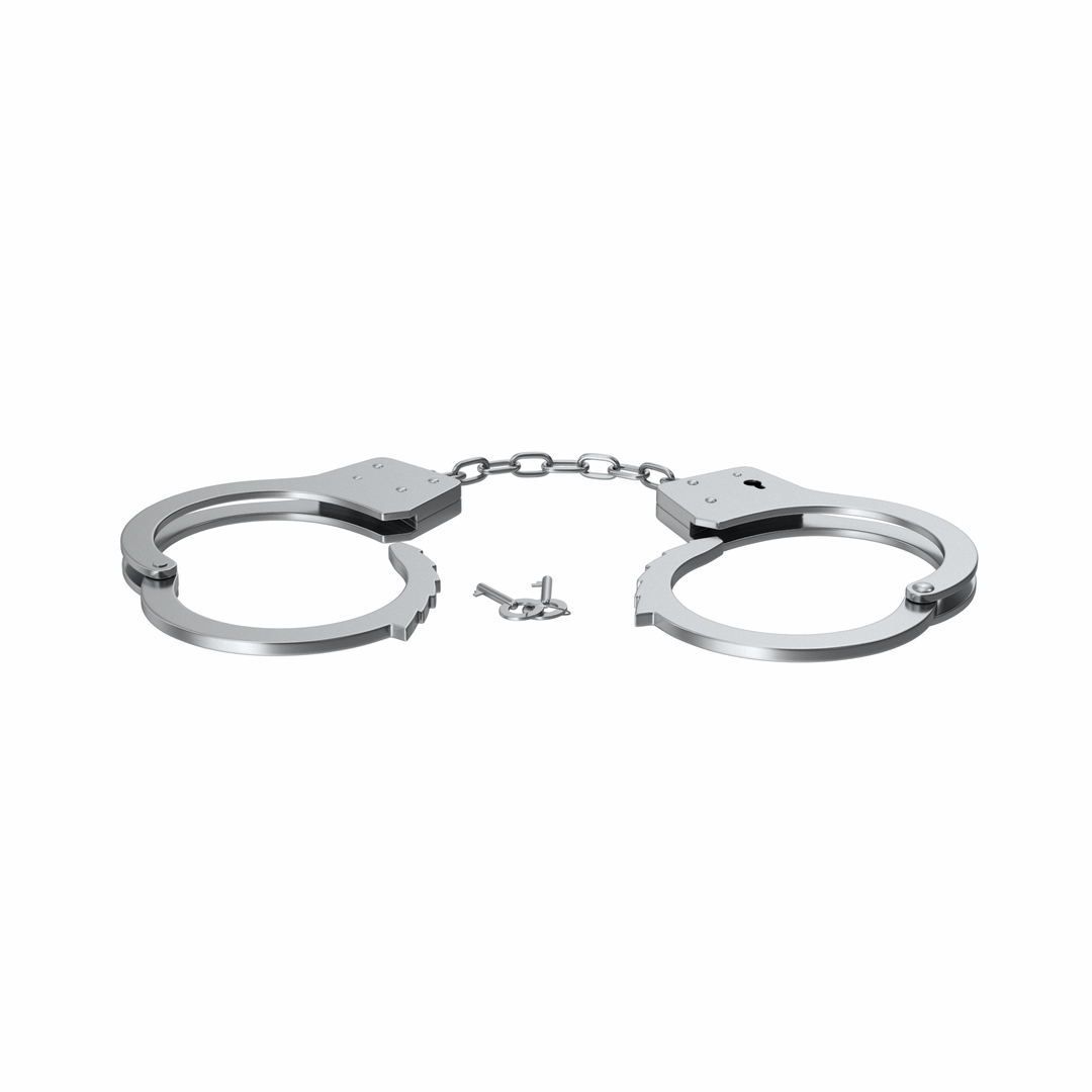 3D Model Opened Handcuffs With Keys - TurboSquid 2156548
