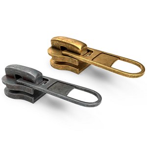 Old Zipper slider 3D model