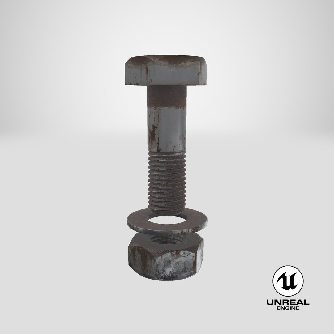 Rusted Metal Hex Bolt 3D https://p.turbosquid.com/ts-thumb/7Z/BiuSEG/Hd/stemcell_unreal_render/png/1693506007/1920x1080/fit_q87/eef019c3d0494ff0d1ba8ce78006d9217e79abdb/stemcell_unreal_render.jpg