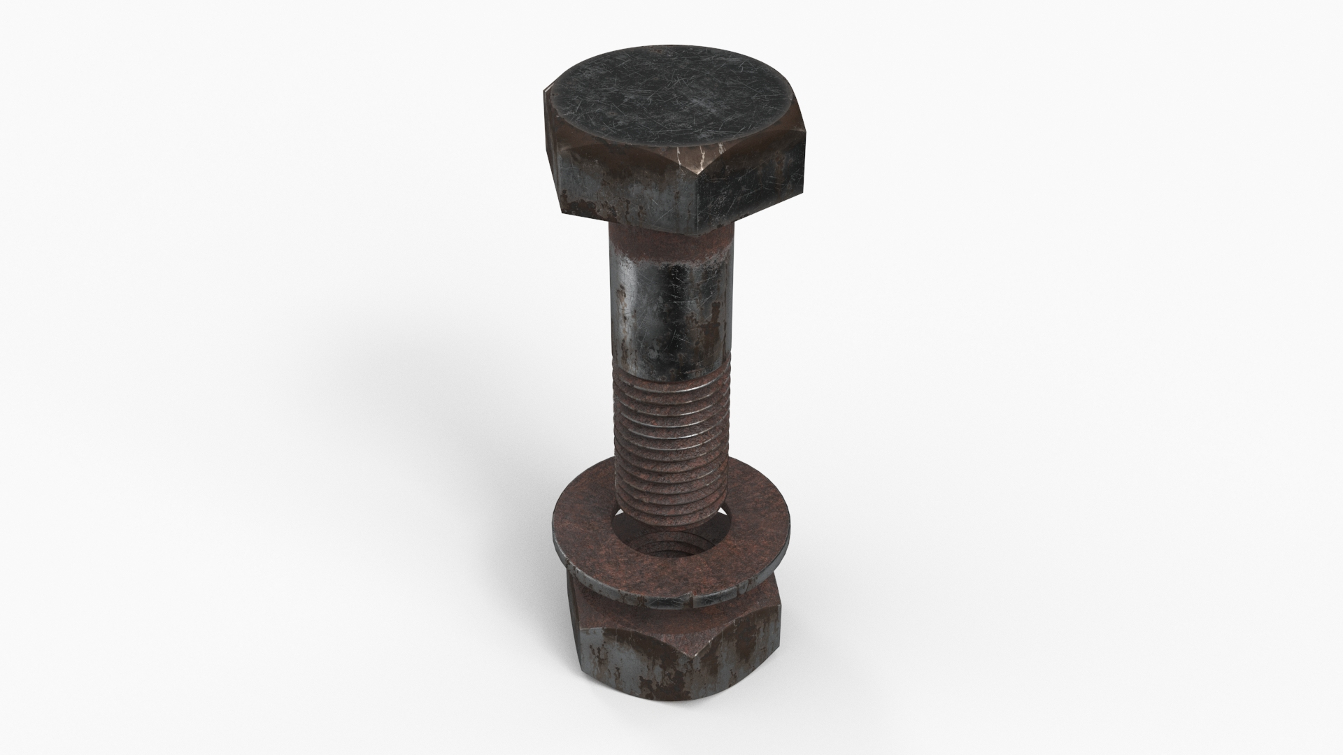 Rusted Metal Hex Bolt Nut Washer Set 3D TurboSquid 2116400