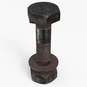 Rusted Metal Hex Bolt