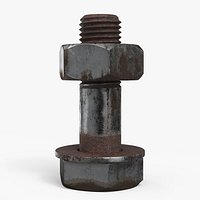 Rusted Metal Hex Bolt