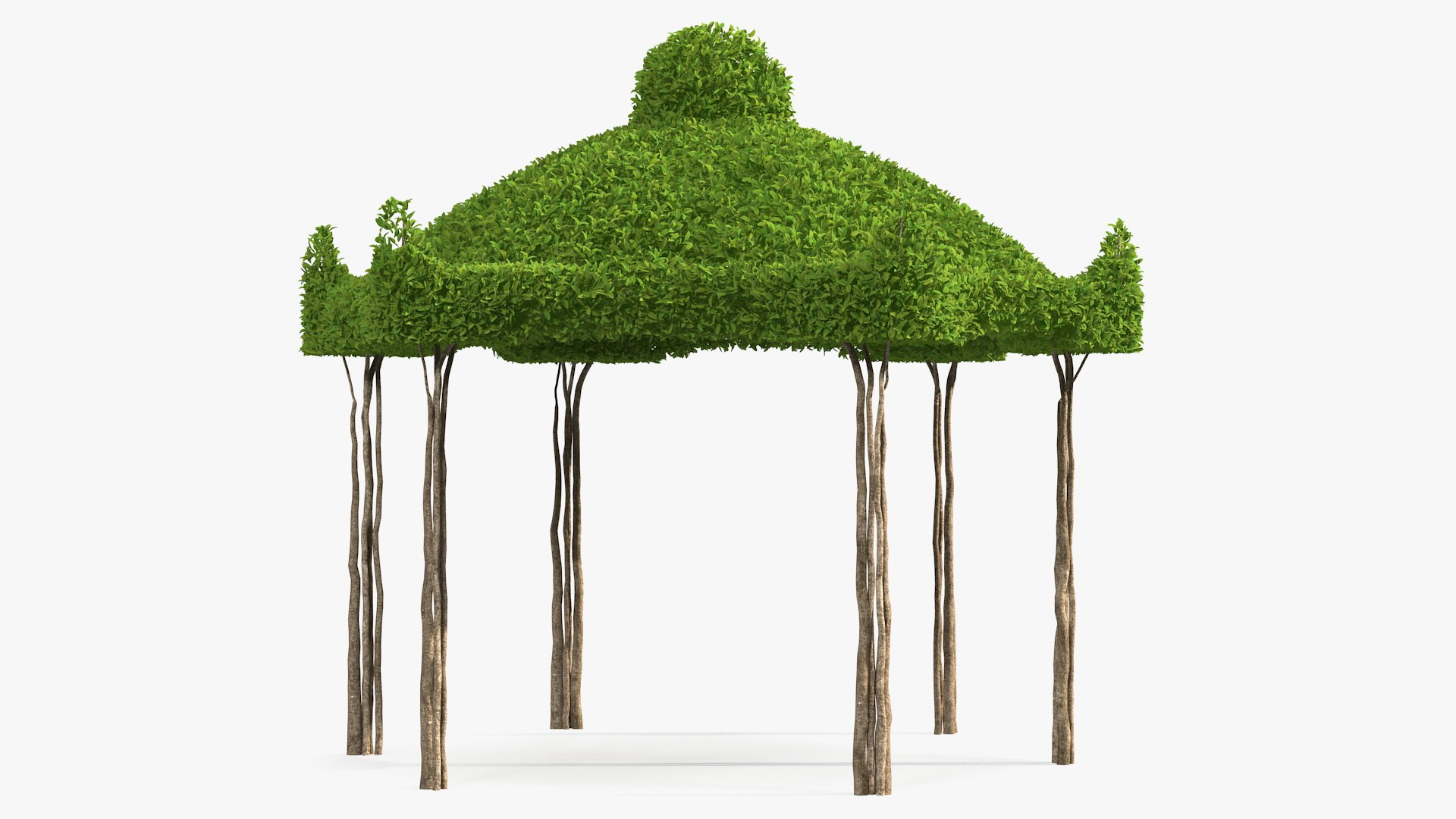 Garden Twig Gazebo 3D model preview