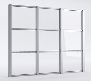 3d curtain wall systems model