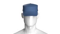 Men Kepi Cap With Central Button Accent