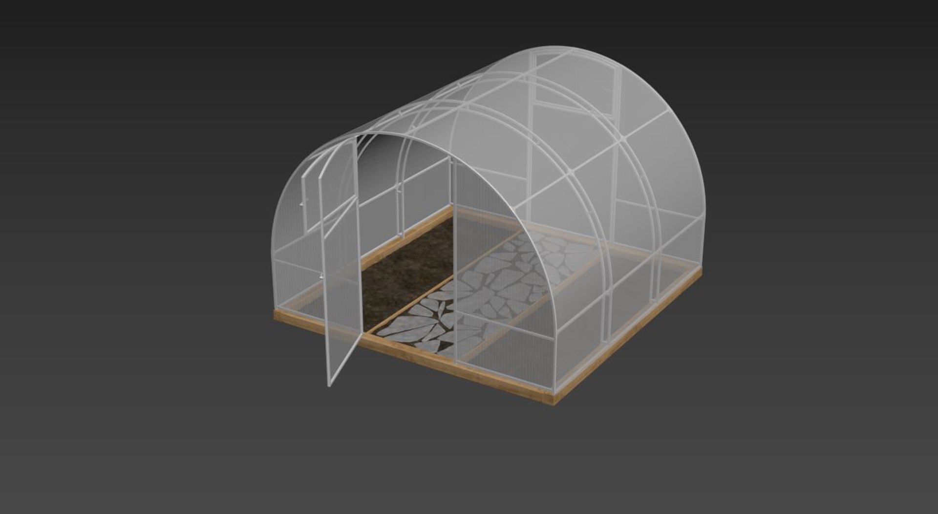 Greenhouse 3D model - TurboSquid 2053968