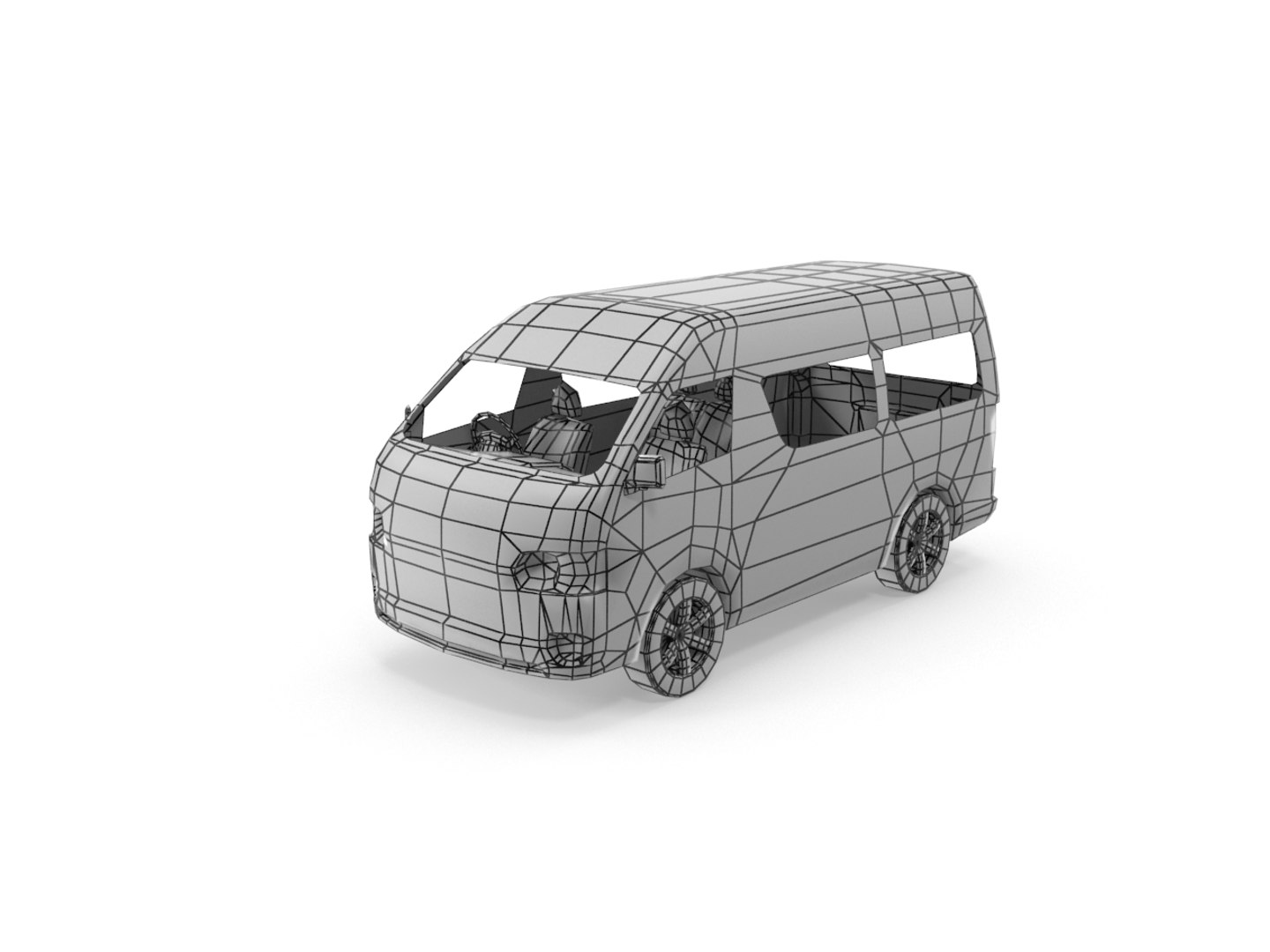 Toyota Hiace Passenger Van 3D Model - TurboSquid 1579733