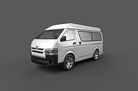 Toyota Hiace Passenger Van Low Poly