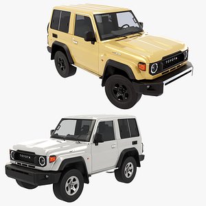 Toyota Land Cruiser GDJ71 two polycount bundle 3D model