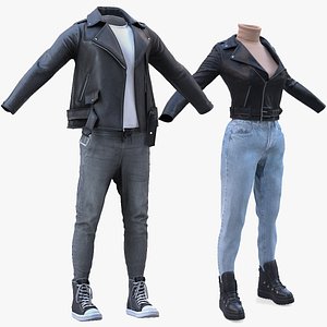 3D Womens and Mens Jeans Jacket Shoes Tshirt Collection