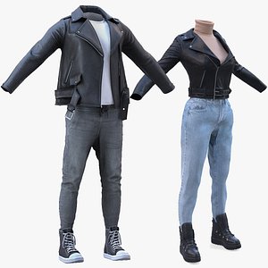 Womens and Mens Jeans Jacket Shoes Tshirt Collection