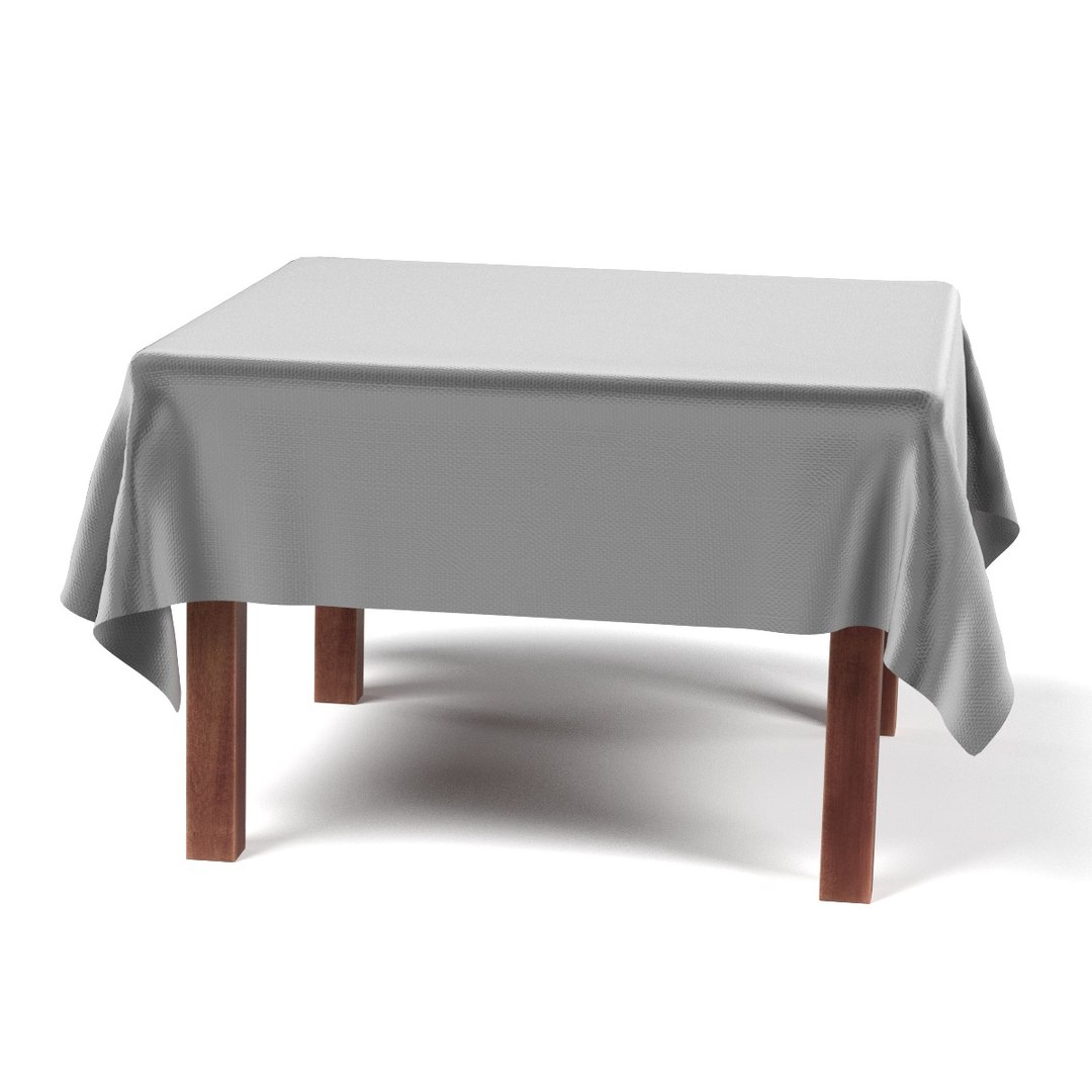 3d Table Tablecloth Square Model