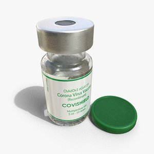 3D Vaccine Vial Rigged - Mod Covishield model