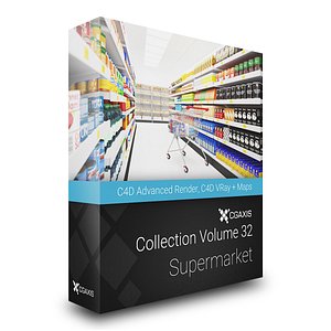 CGAxis Models Volume 32 Supermarket C4D