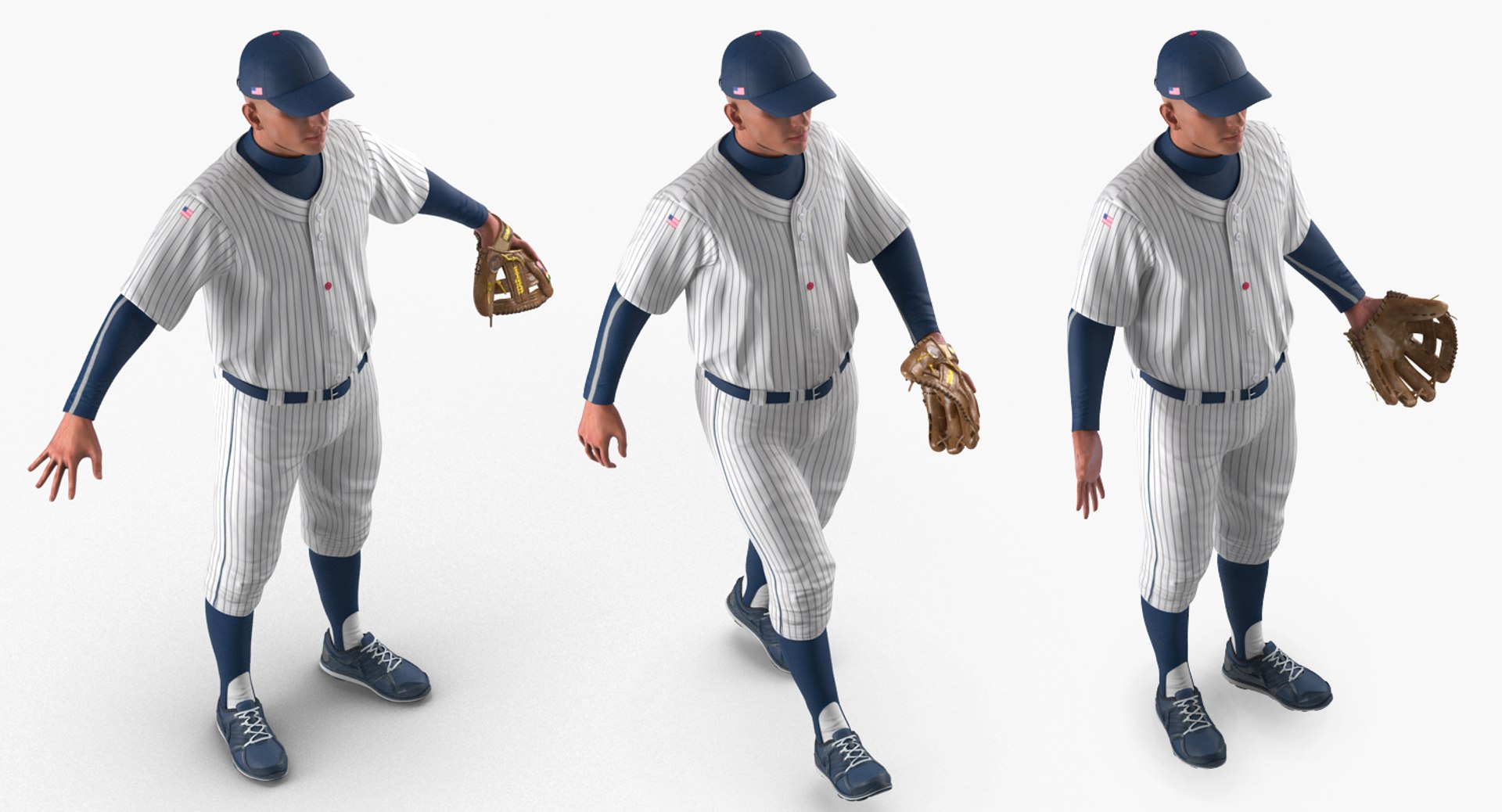 Baseball Player Rigged Generic Max