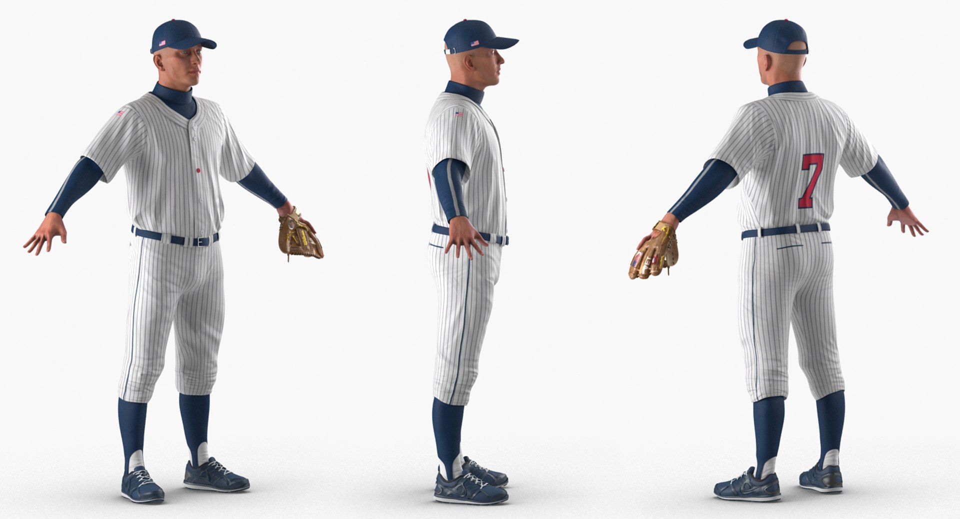 Baseball Player Rigged Generic Max