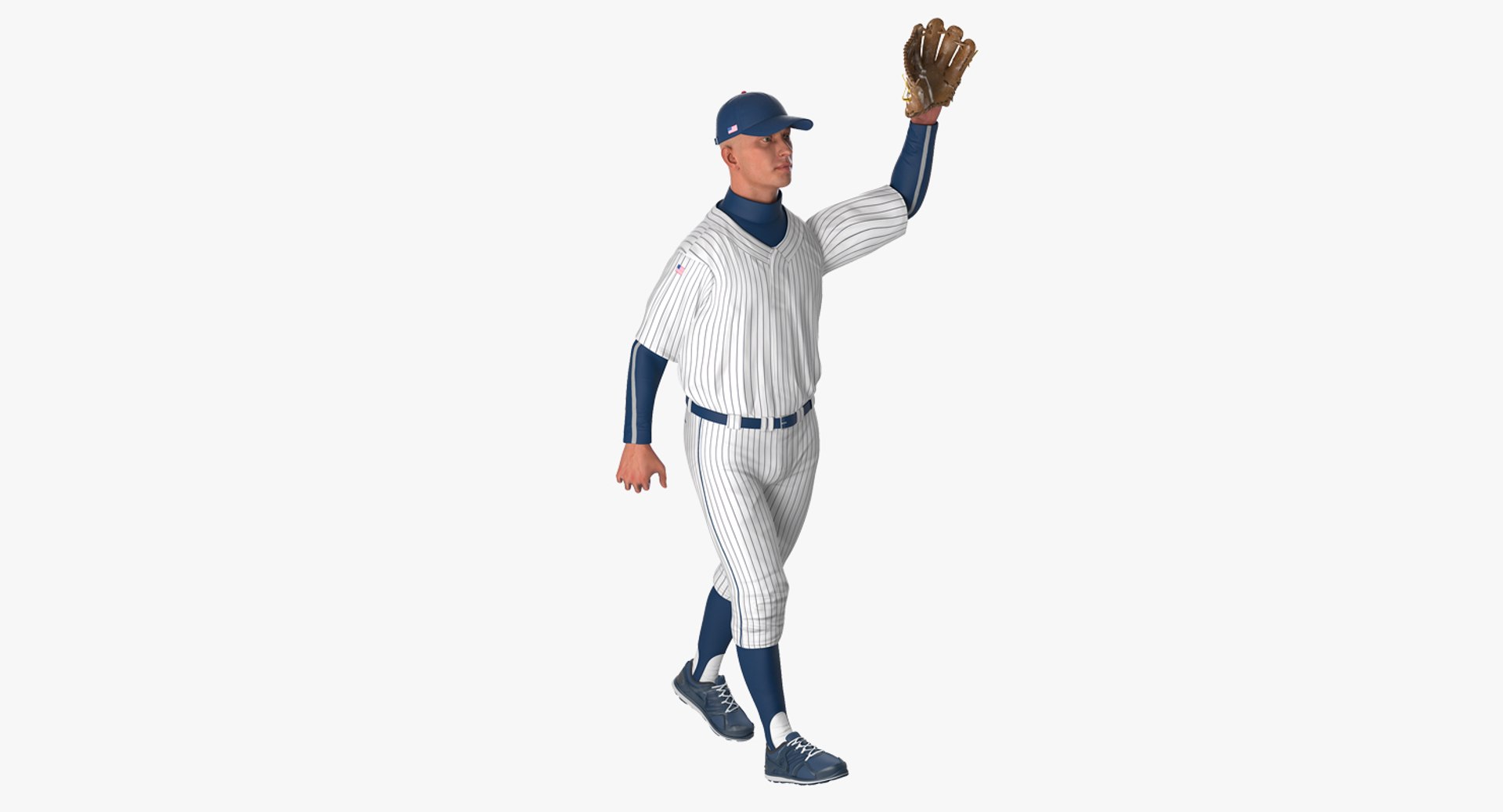 Baseball Player Rigged Generic 6 3D model preview
