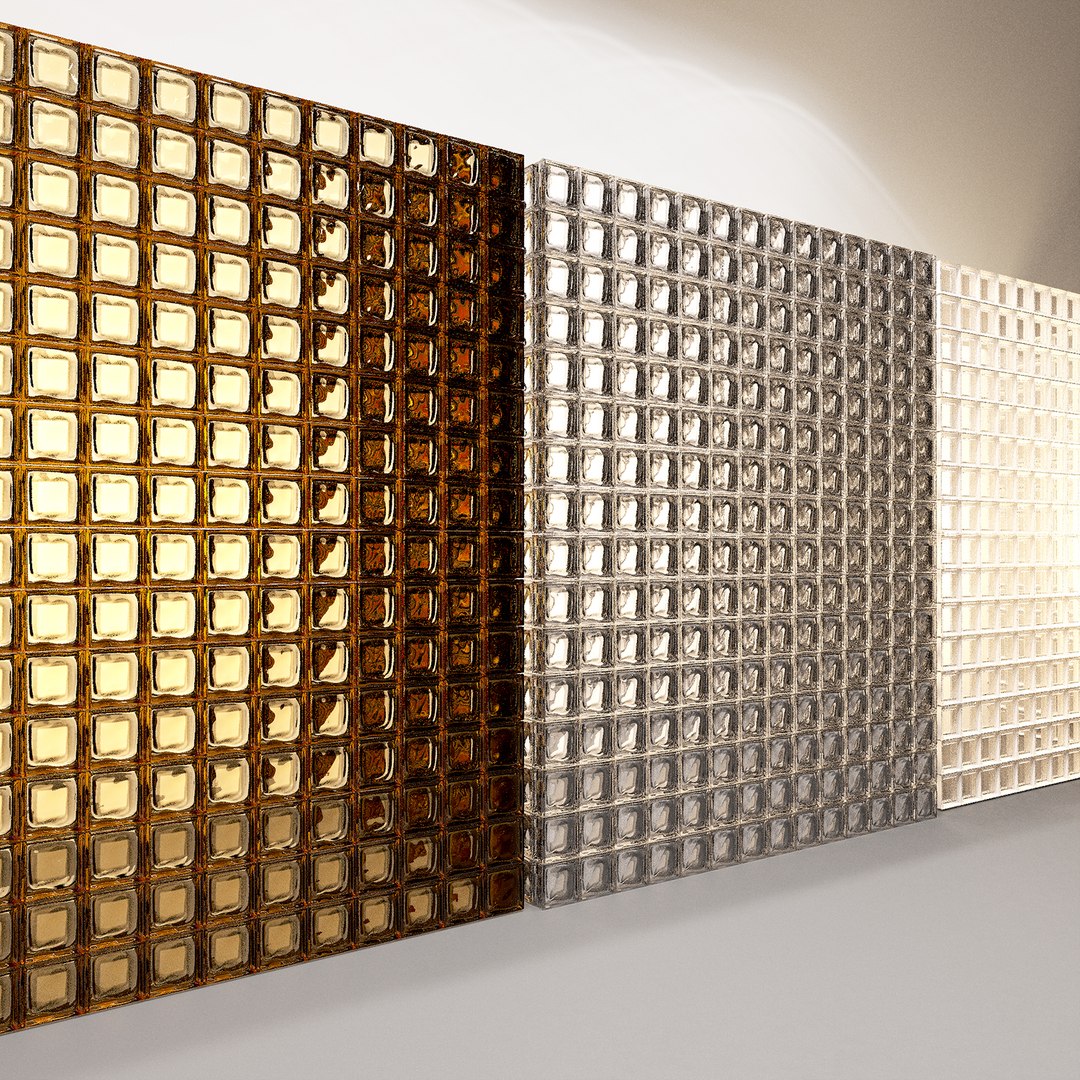 Glass Wall Blocks 3D Model - TurboSquid 1455791