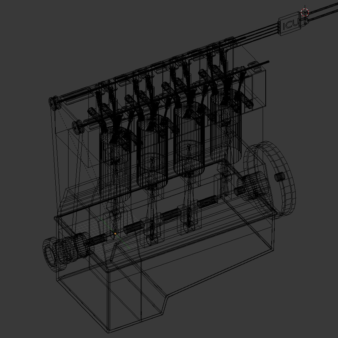 3ds Inline-four Engine Animation