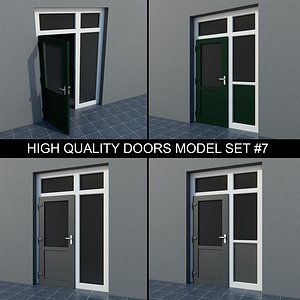 set french patio exterior 3d model