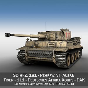 3d sd panzerkampfwagen vi - model