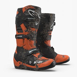 KTM Kids Motocross Boots Muddy Used