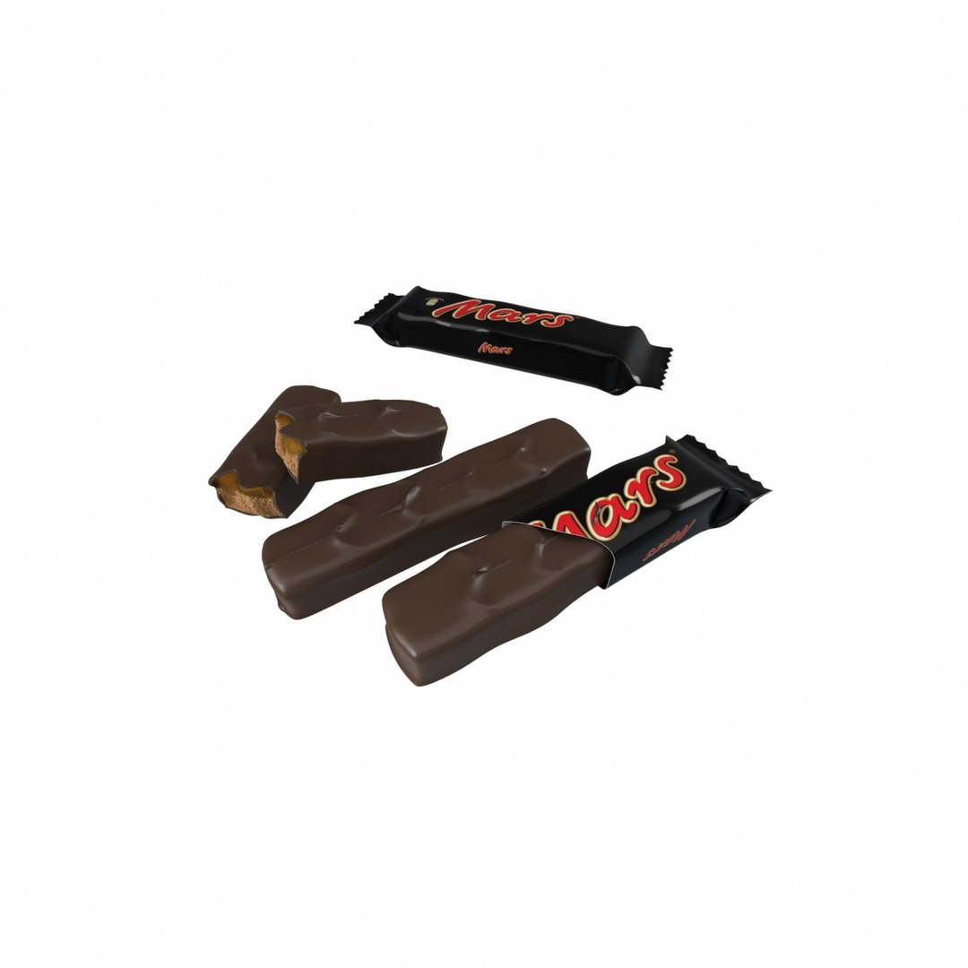 Mars chocolat HQ 3d Model 3D model