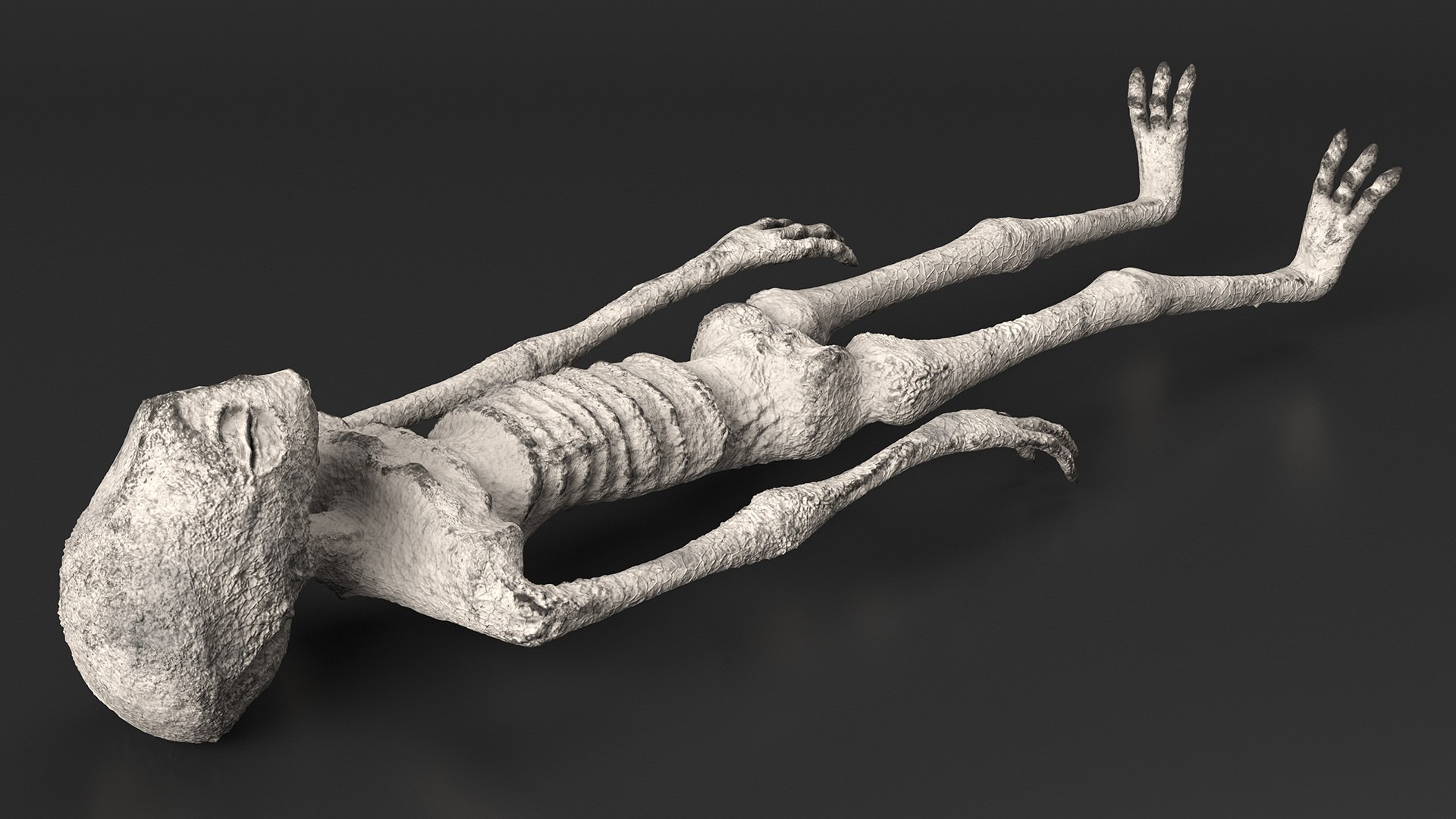 3D Alien Mummy model https://p.turbosquid.com/ts-thumb/7Z/jbTy8B/kr/alienmummyc4dmodel007/jpg/1701026467/1920x1080/fit_q87/5a45cb53f9fa748a5c6b52aaad14769c055ff766/alienmummyc4dmodel007.jpg