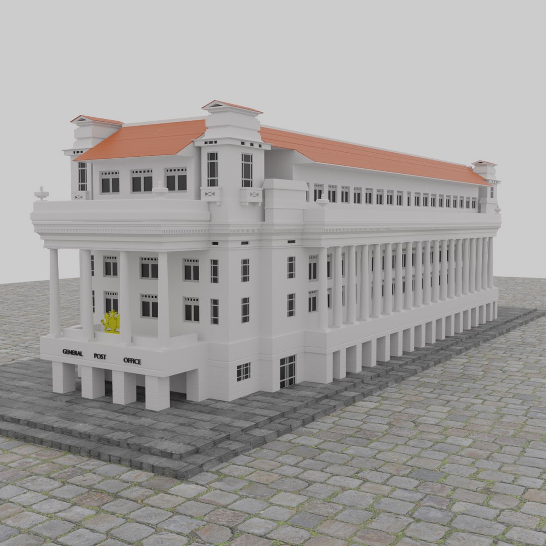 3D model Singapore Fullerton Hotel General Post Office TurboSquid 1843788