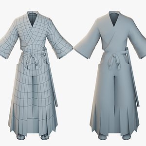 3D Samurai Suit Base Mesh 3D