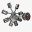 radial engine 3d max