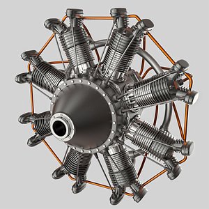 radial engine 3d max