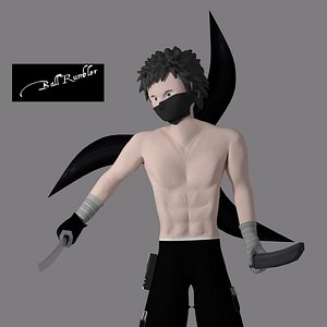 male ninja 3d model