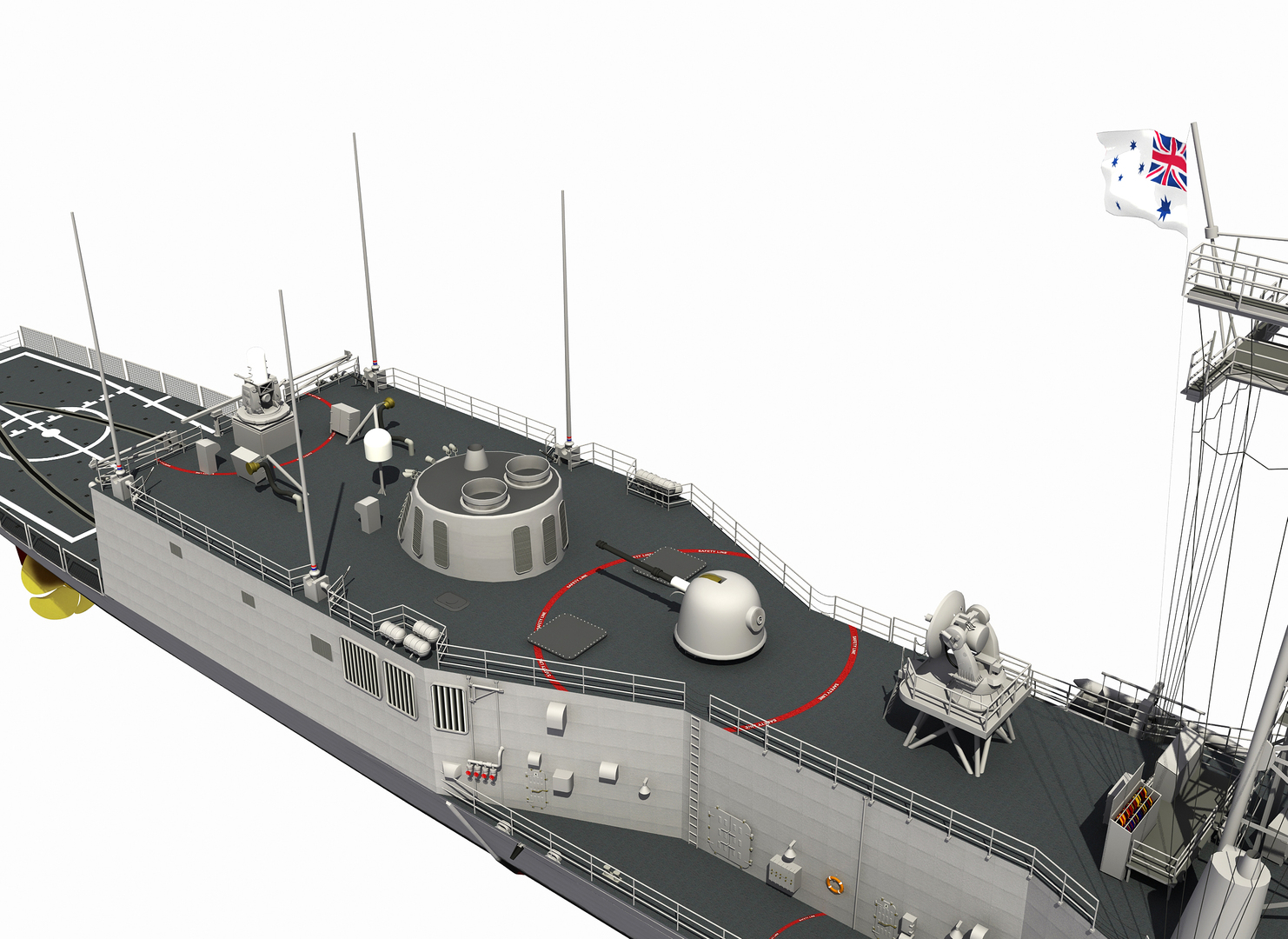Australian perry class frigate 3D model - TurboSquid 1393772