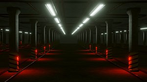 Simple Parking Lot - Low Poly - Game Ready - PBR