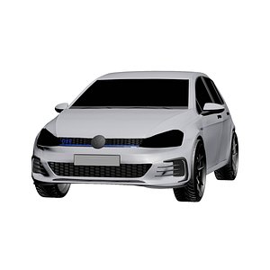 3D Golf 7 GTE model
