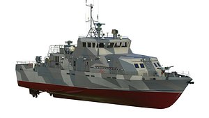 3D 21980 Grachonok class anti saboteur ship model