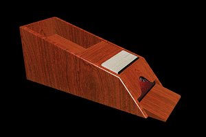 3D wooden blackjack dealer shoe