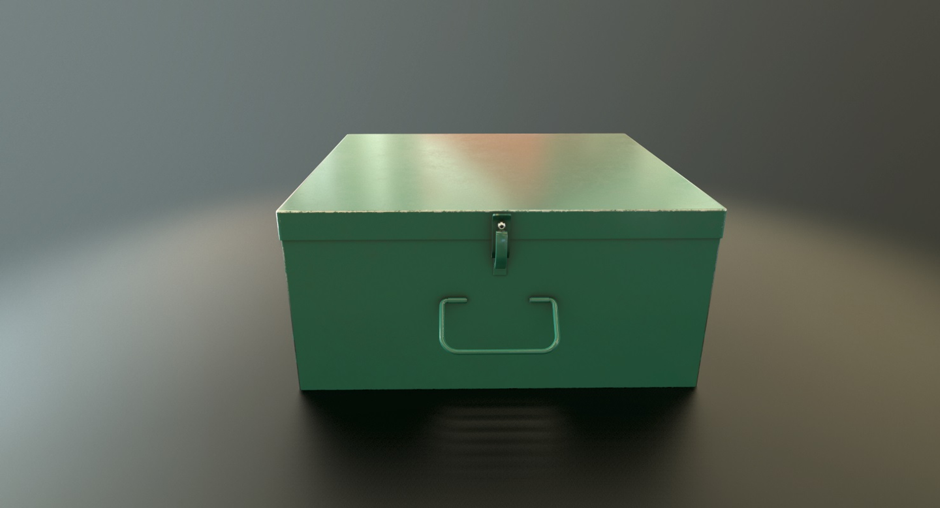 Green metal box 3D - TurboSquid 1203386