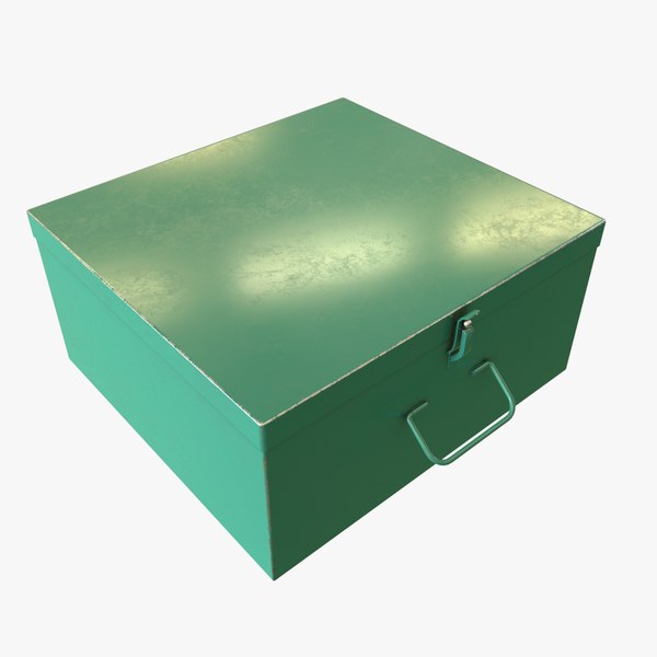 Green metal box 3D - TurboSquid 1203386