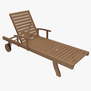 3D chair sun wood