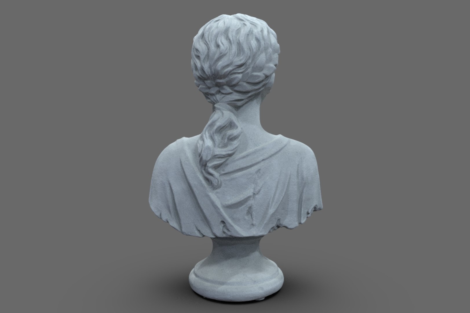 3d Scan Female Bust Statue Model