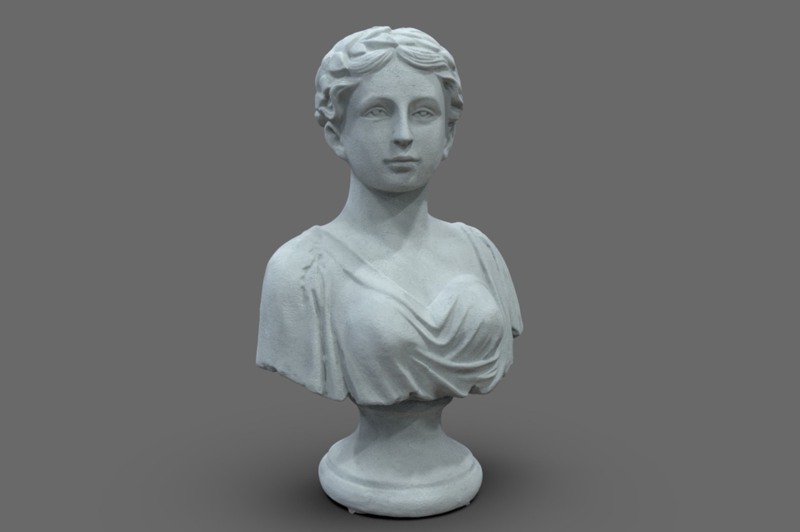 3d Scan Female Bust Statue Model