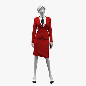 3D realistic woman suit mannequin
