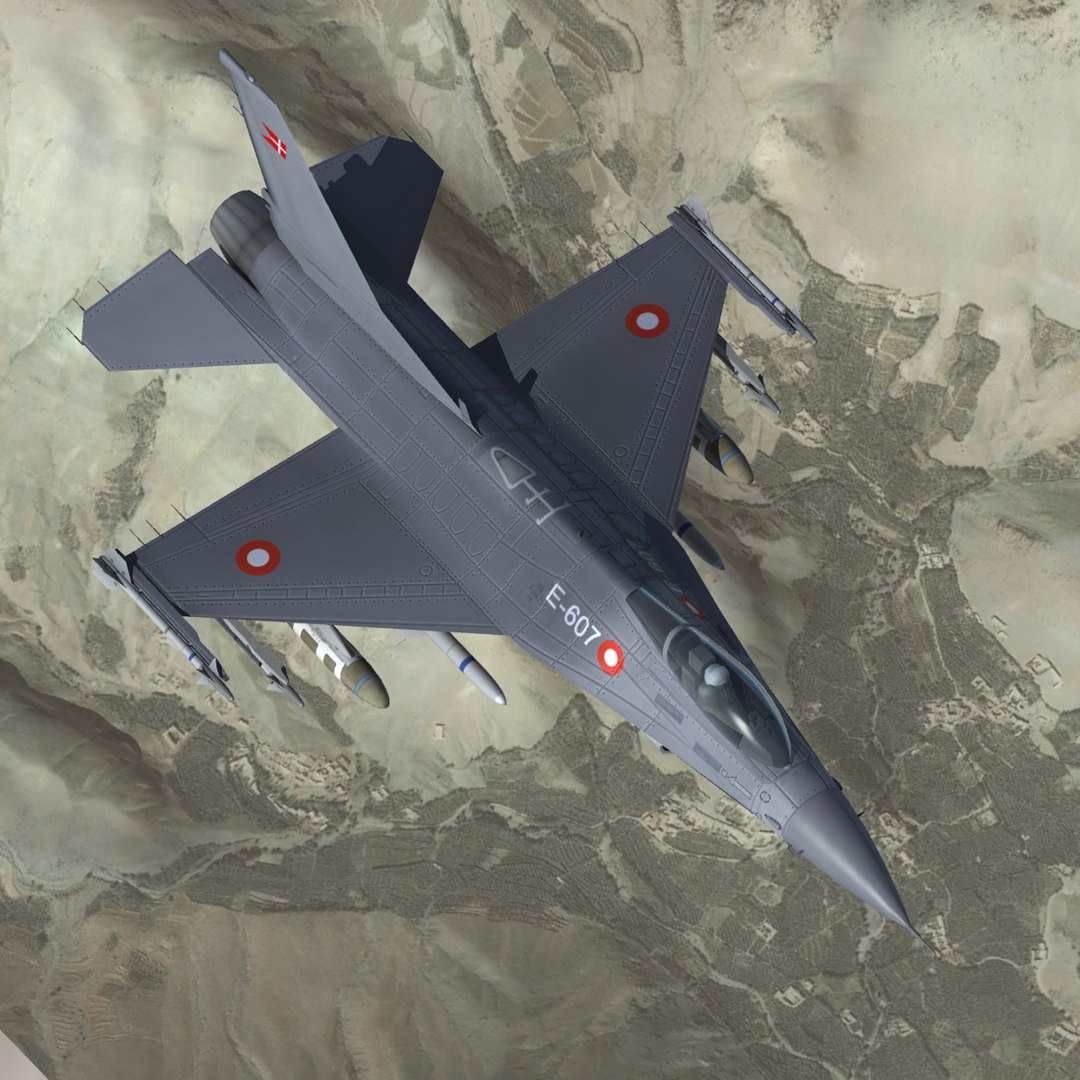 3ds max f16 falcon fighter rdaf
