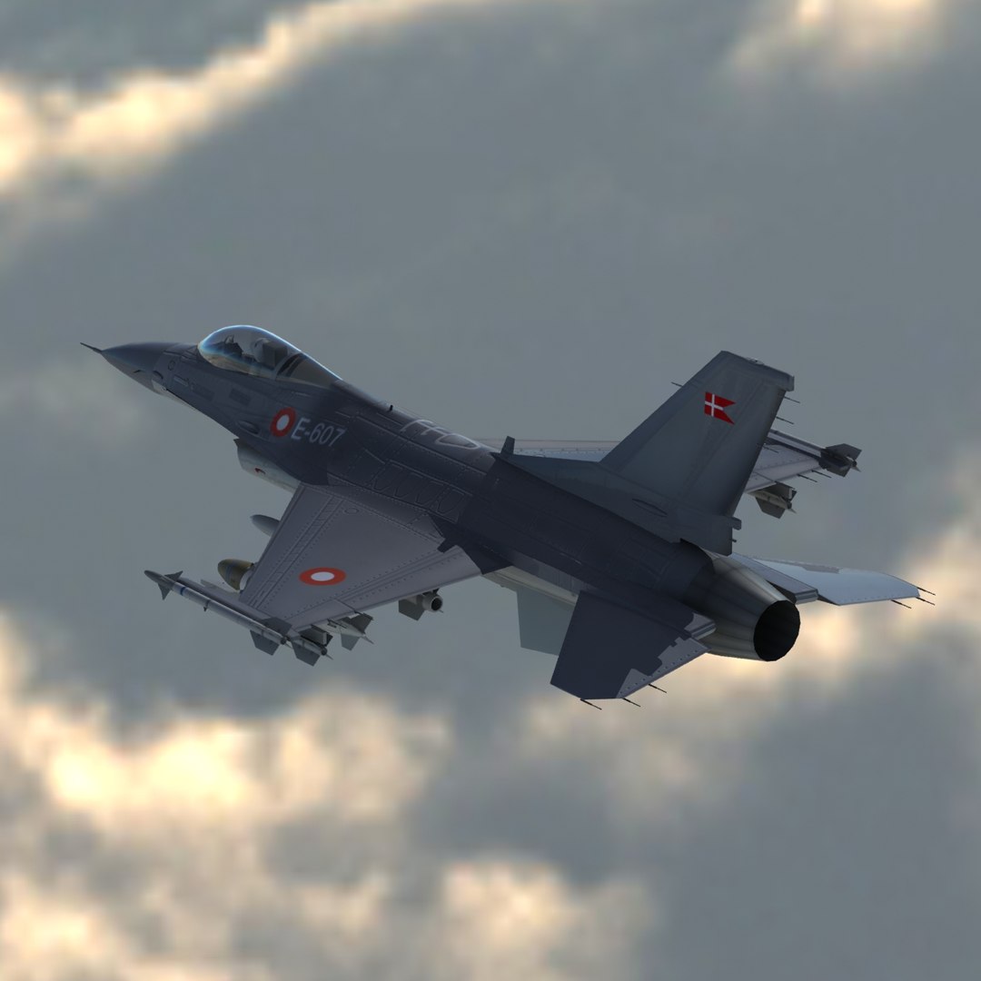3ds max f16 falcon fighter rdaf