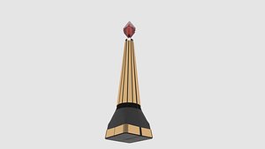 3D model columns  egyption gold 